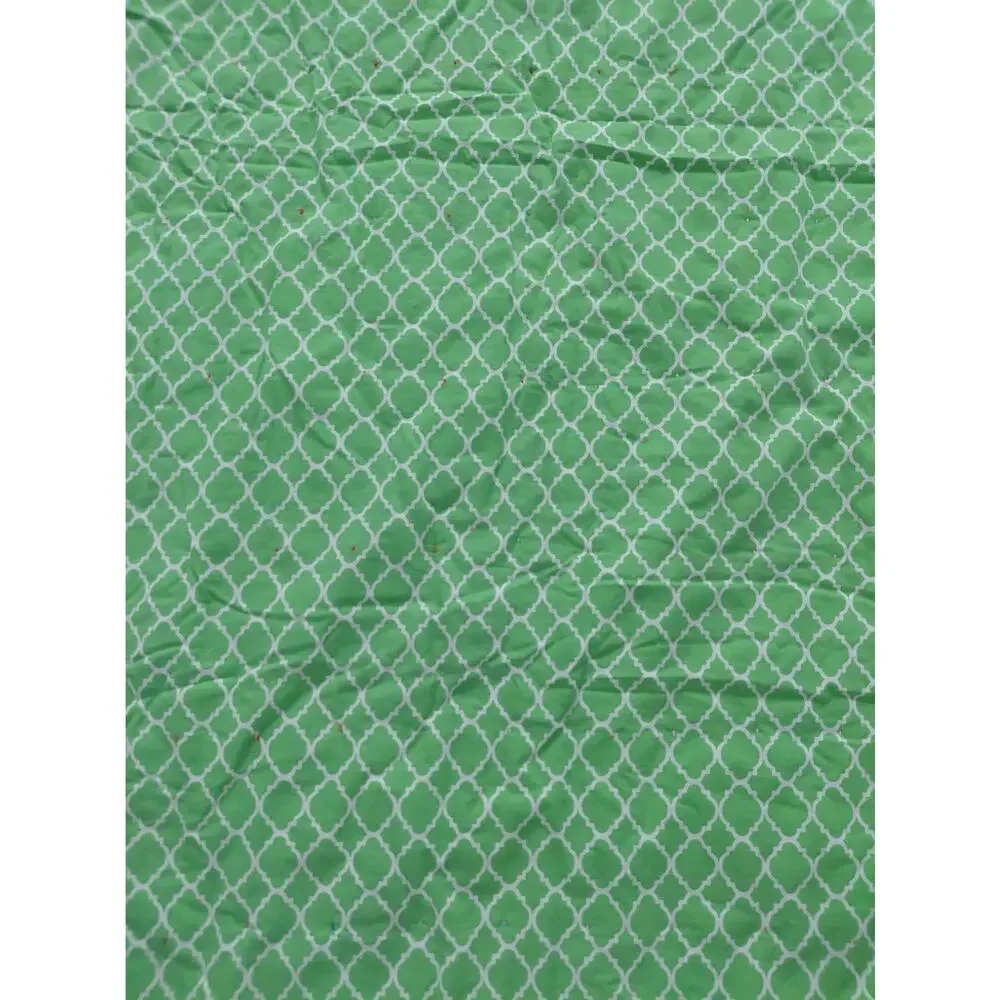 VTG Handmade Patchwork Quilt Cotton Floral Pink Green Cottagecore 45X62 Girly